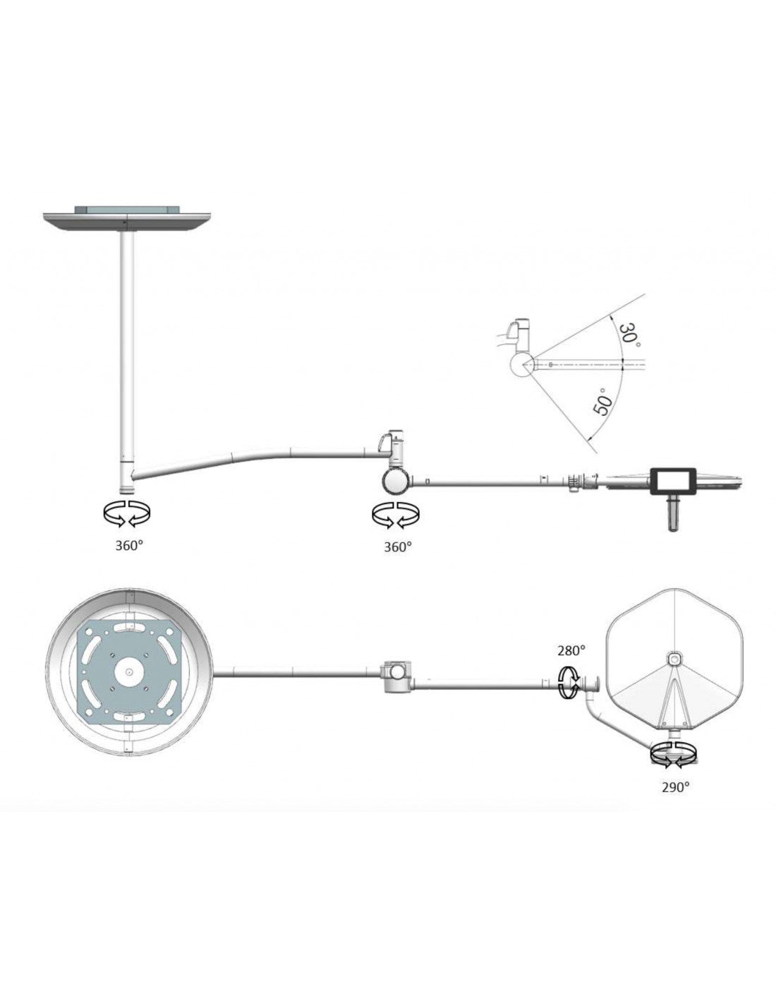 iVet - S300  Dual Examination Light (Ceiling)