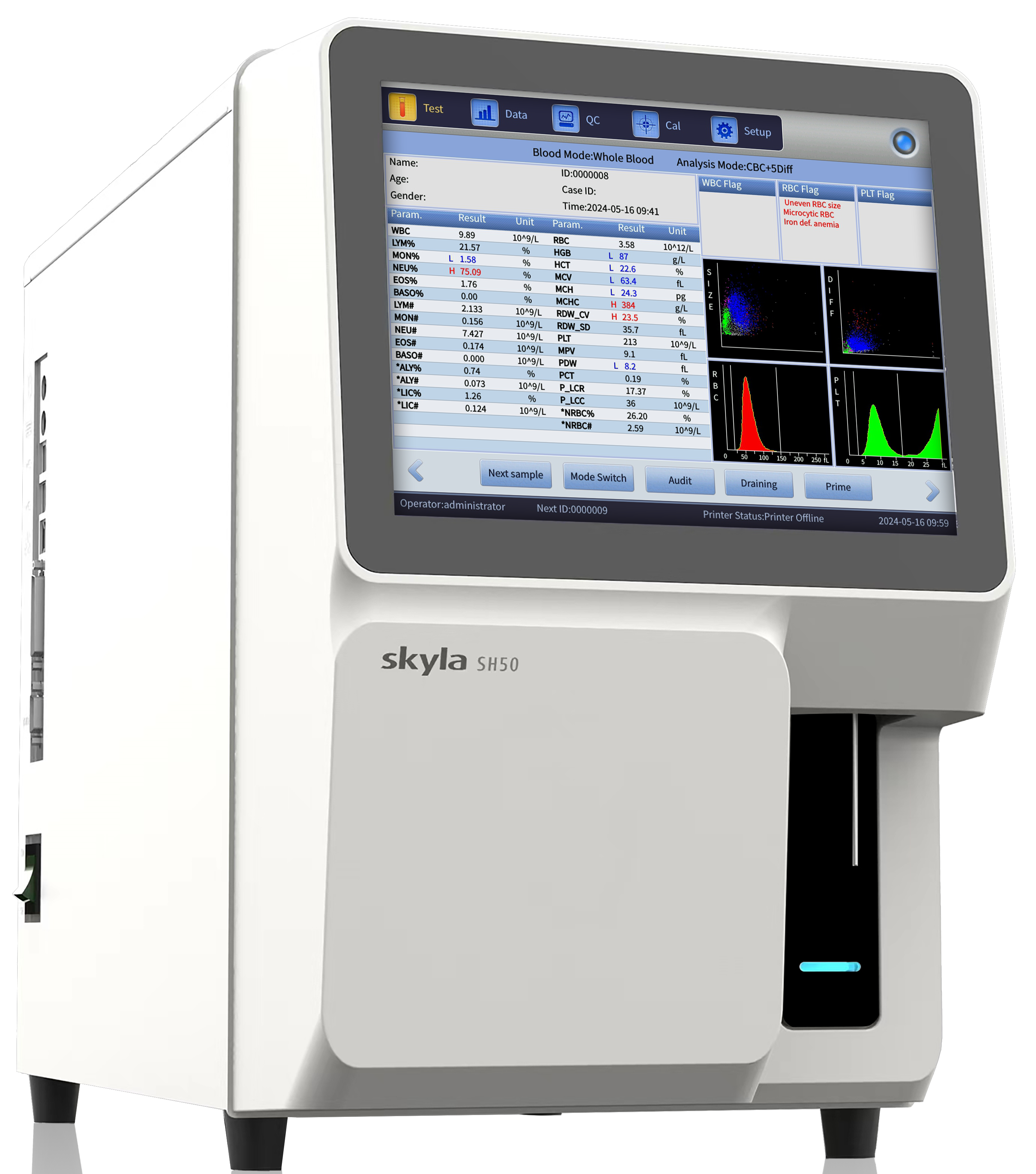 Skyla SH-50 5-Diff Hematology Analyzer with RET