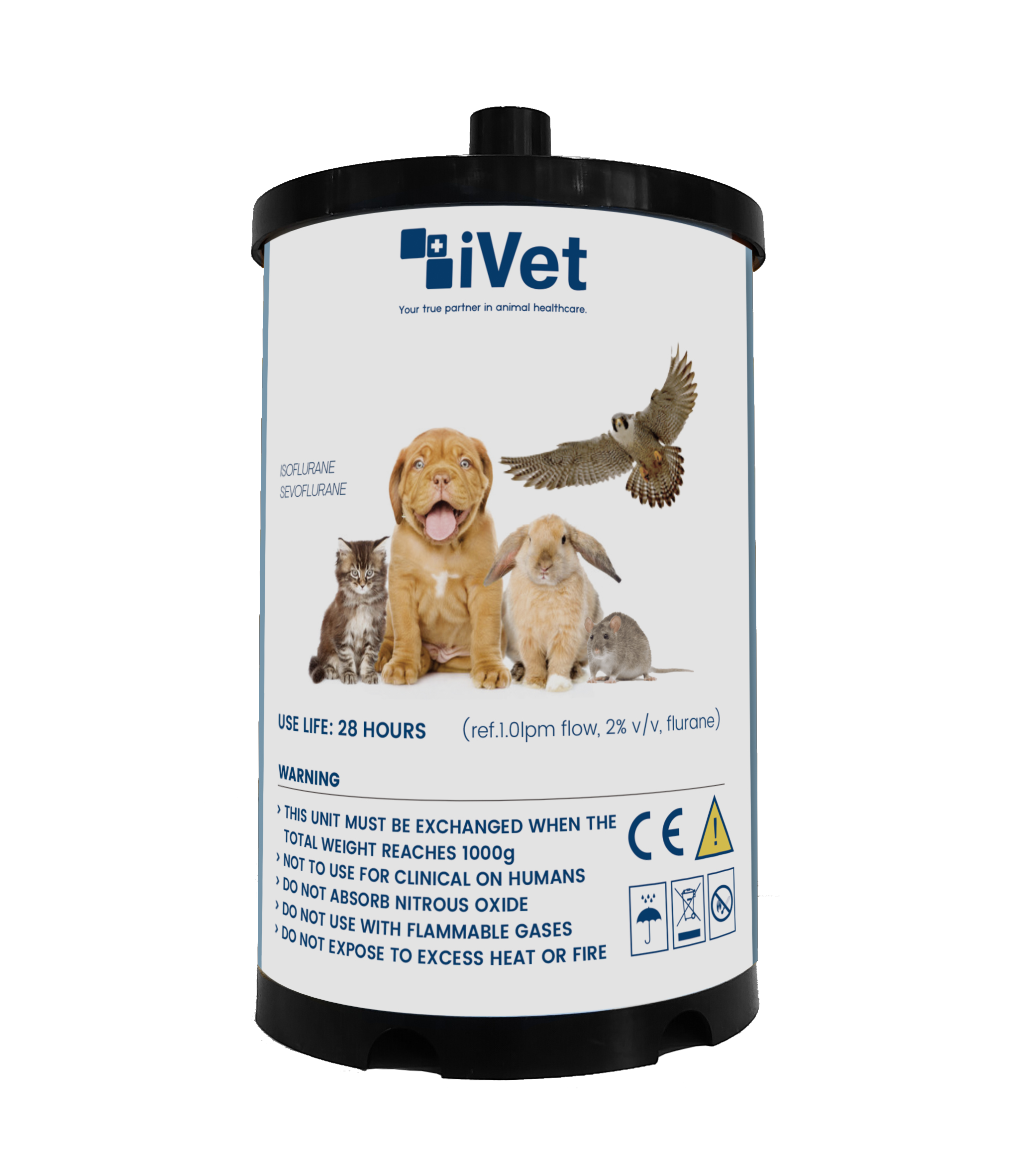 iVet Disposable Gas Filter Canister 1000g