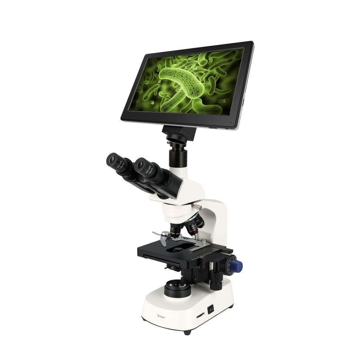 Microscope with screen