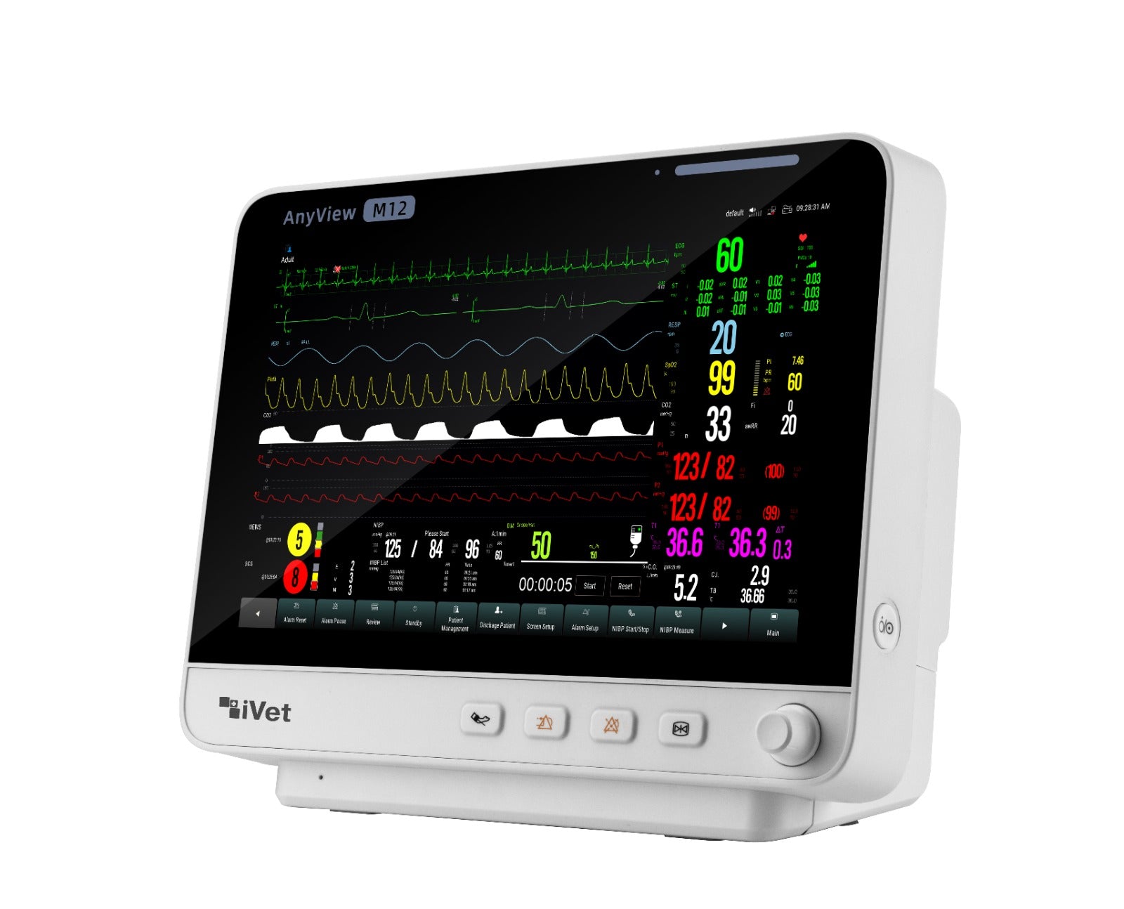 iVet M12 Compact Veterinary Monitor