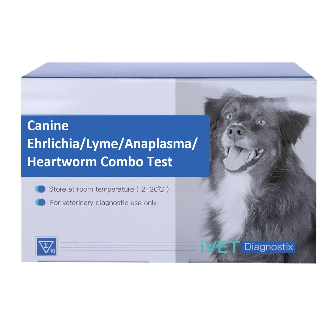 VD042 Canine Ehrlichia - Lyme - Anaplasma - Heartworm Combo 10 Tests/Box